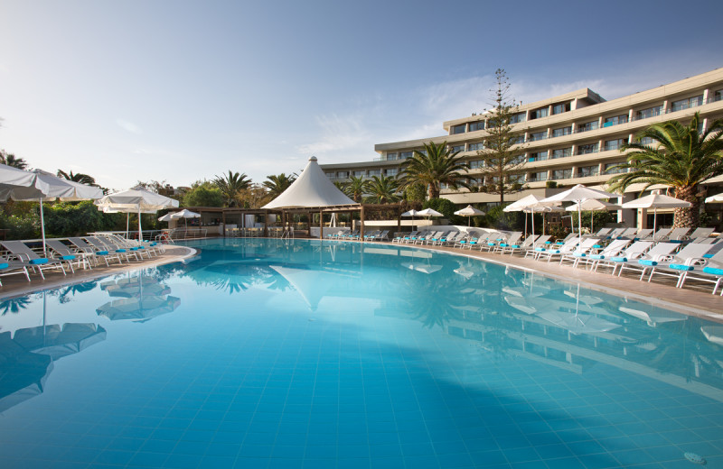 Outdoor pool at Grecotel Agapi Beach.