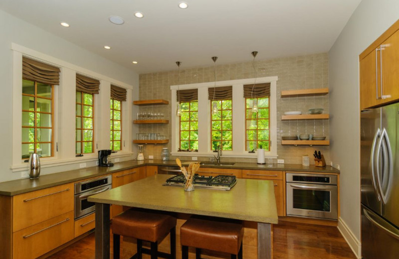 Rental kitchen at Asheville Connections.