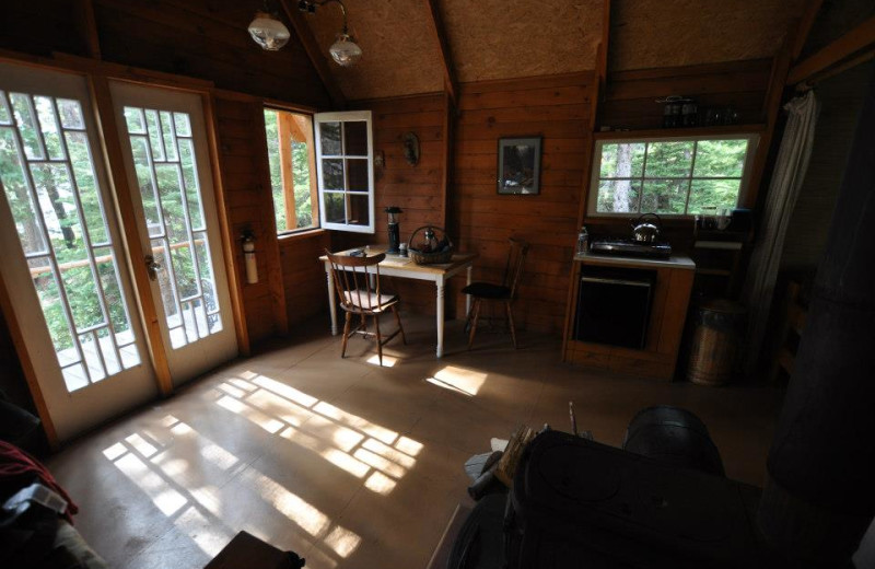 Beach Cabin Interior at Crazy Bear Wilderness Lodge