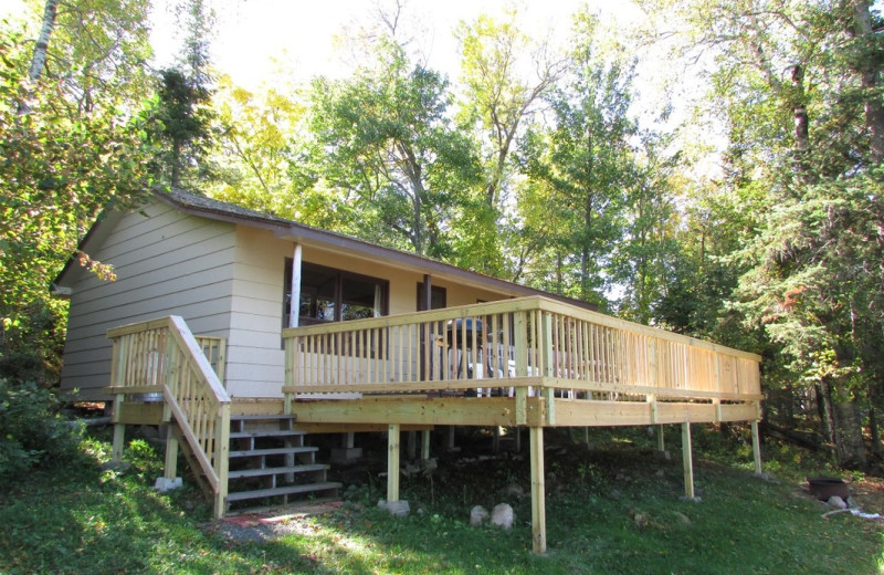 Cabin exterior at Pine Aire Resort.