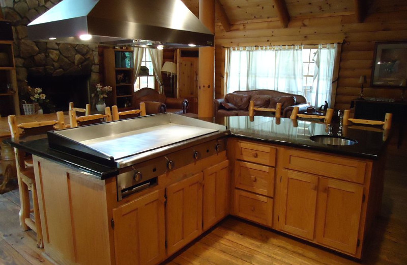 Cabin kitchen at Elk Ridge Ranch.