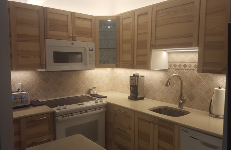 Guest kitchen at St. Moritz Lodge