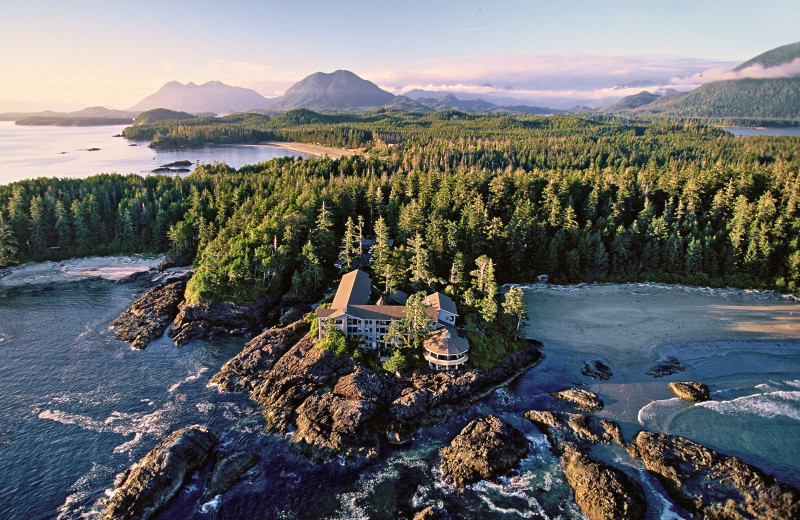 Aerial view of Wickaninnish Inn.