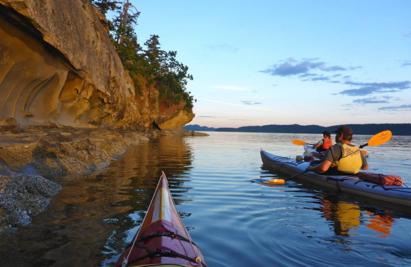 Kayaking at Galiano Oceanfront Inn and Spa.