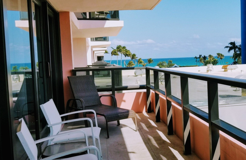 Rental balcony at HORA Vacation Rentals.