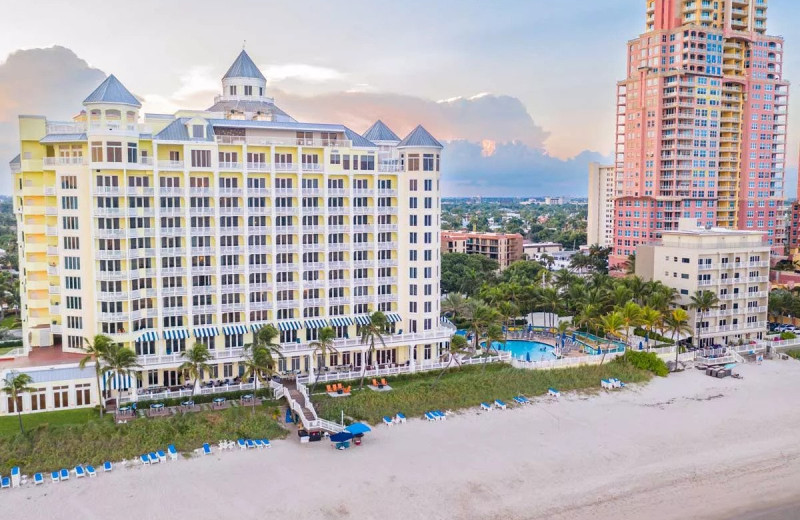 Exterior view of Pelican Grand Beach Resort.