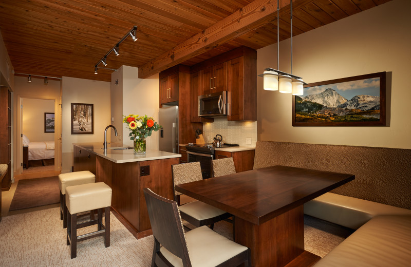 Guest room at Aspen Square Condominium Hotel.