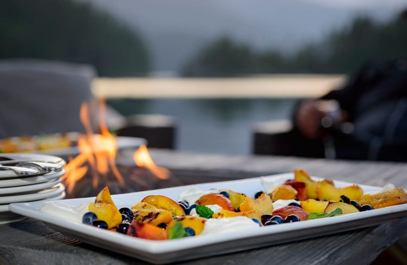 Dining at Nootka Wilderness Lodge.