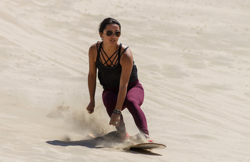 Sand surfing at Old Town Inn.