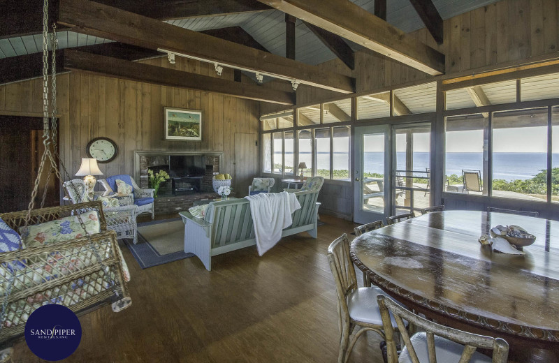 Rental living room at Sandpiper Rentals.