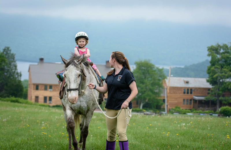 Horseback riding at The Mountain Top Inn & Resort.