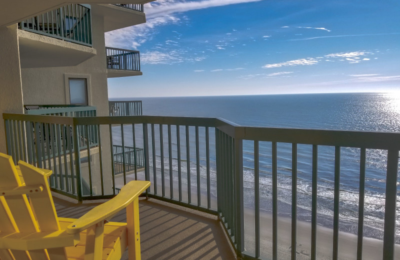 Rental balcony at Seaside Vacations.