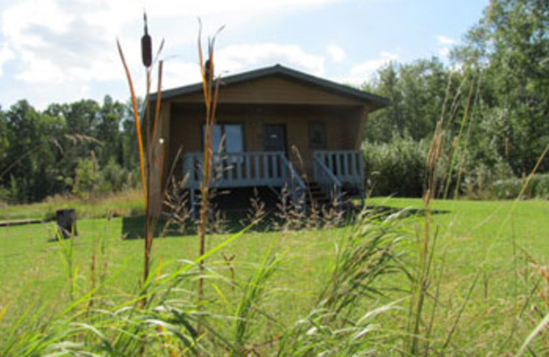 Cabin exterior at Angle Outpost Resort & Conference Center.