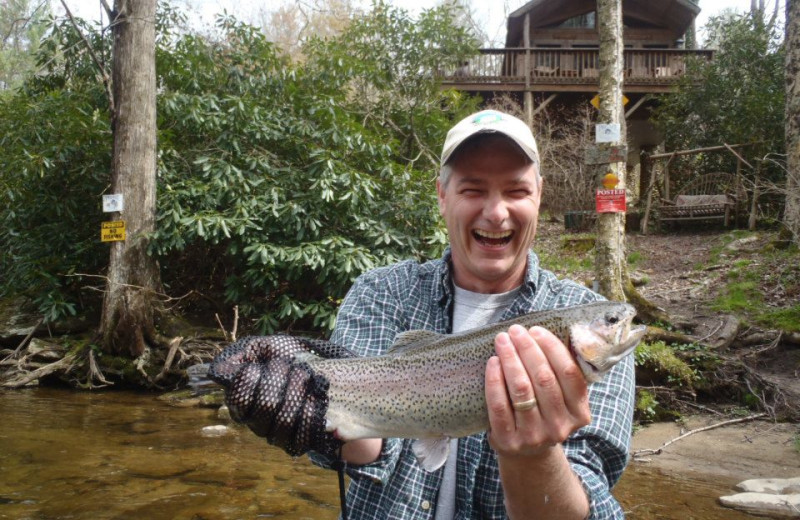 Fishing at Leatherwood Mountains Resort.