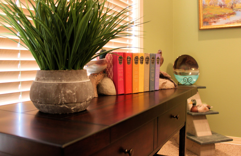 Shelf at Blue Water Bungalow.