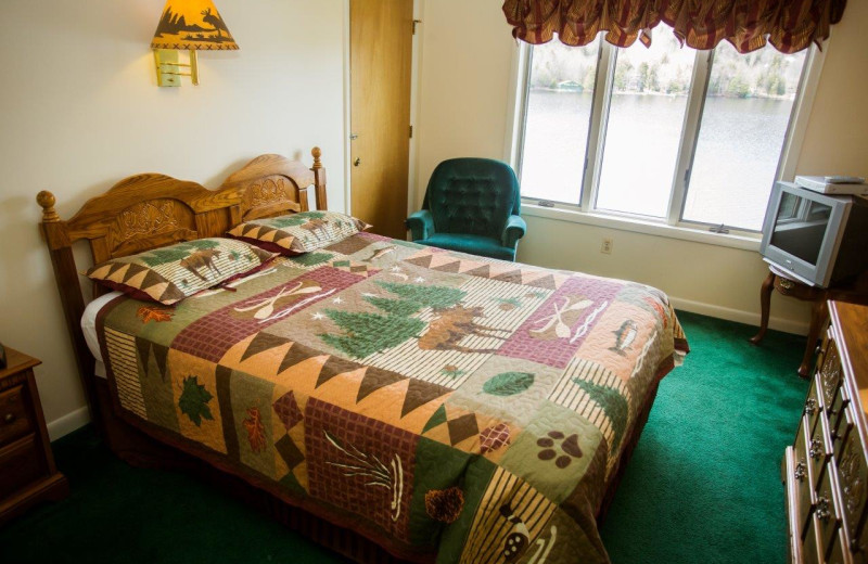 Guest room at Big Moose Inn.