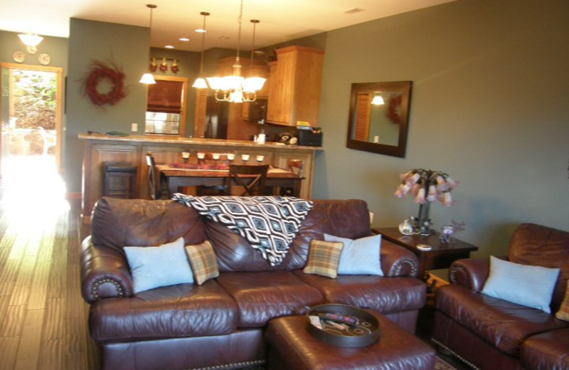 Condo living room at The Village At Indian Point.