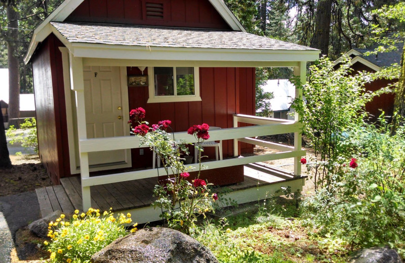 Cabin exterior at Long Barn Lodge.