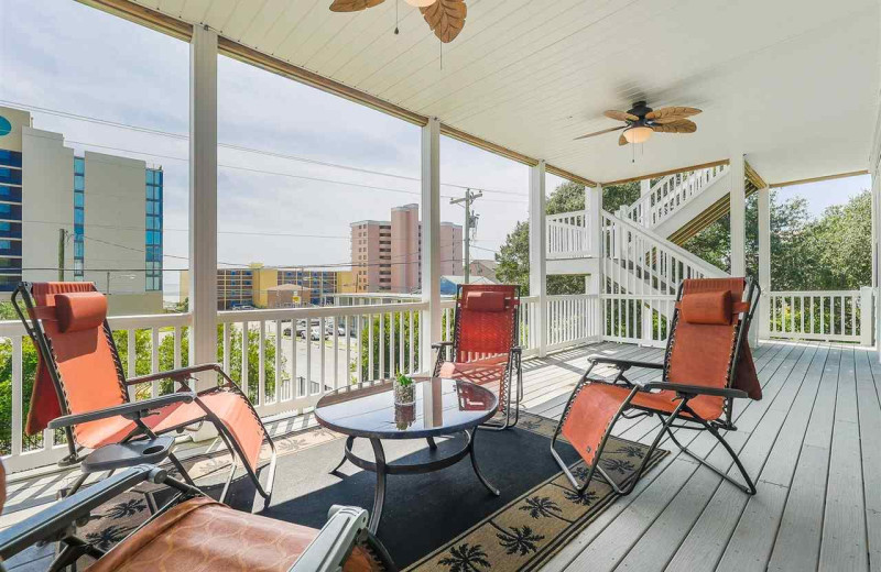 Rental deck at North Beach Vacation Rentals.