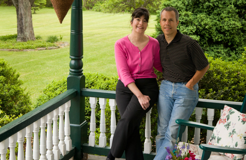 Couple at Afton Mountain Bed and Breakfast.