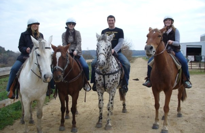 Family Riding Horses at Eagle Ridge Resort