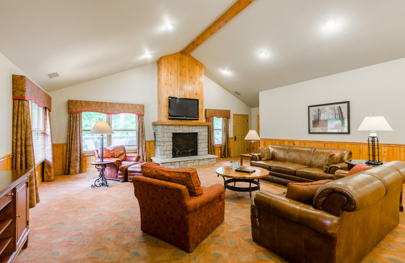 Cabin living room at Oglebay Resort and Conference Center.