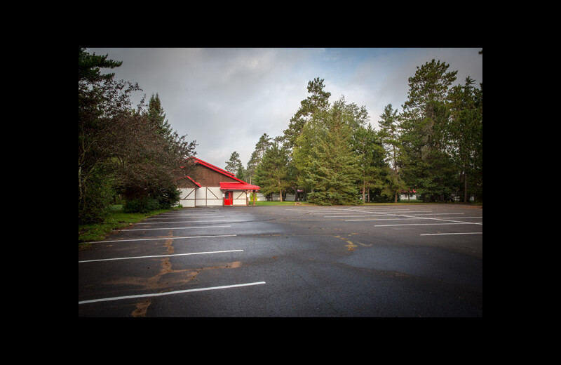 Parking lot at Northern Pine Inn.