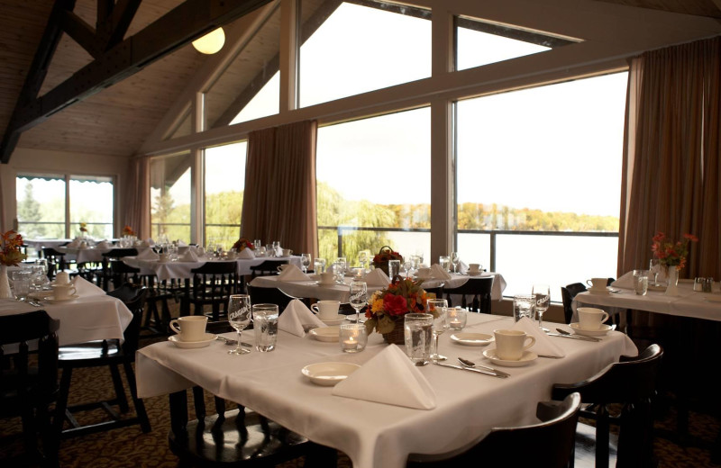 Dining at Cragun's Resort and Hotel on Gull Lake.