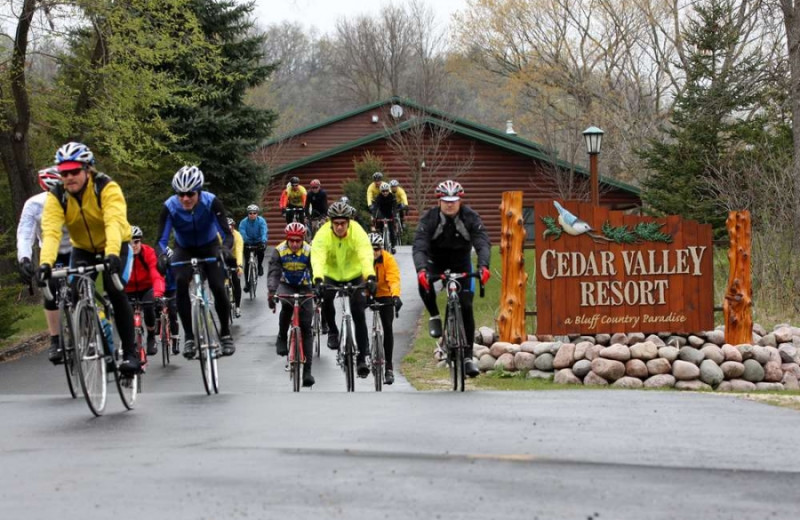 Biking at Cedar Valley Resort.