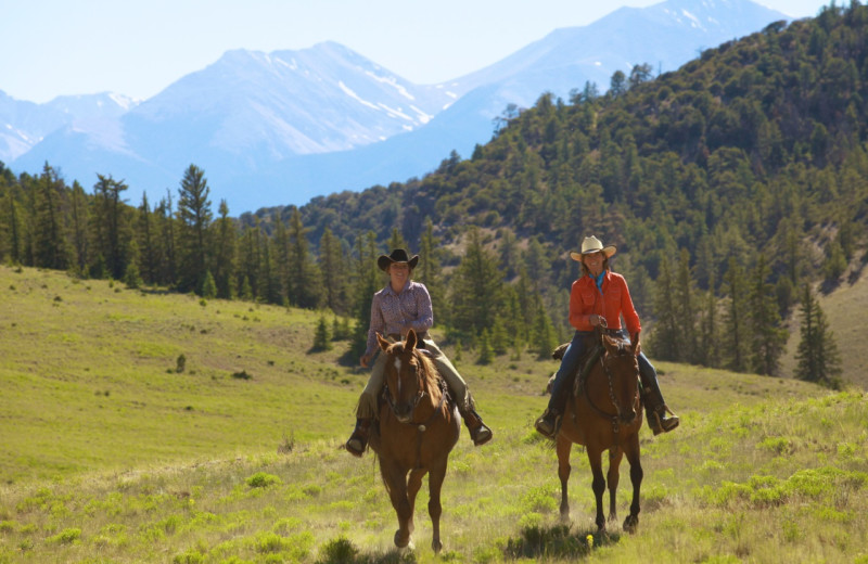 Horseback riding at Elk Mountain Ranch.