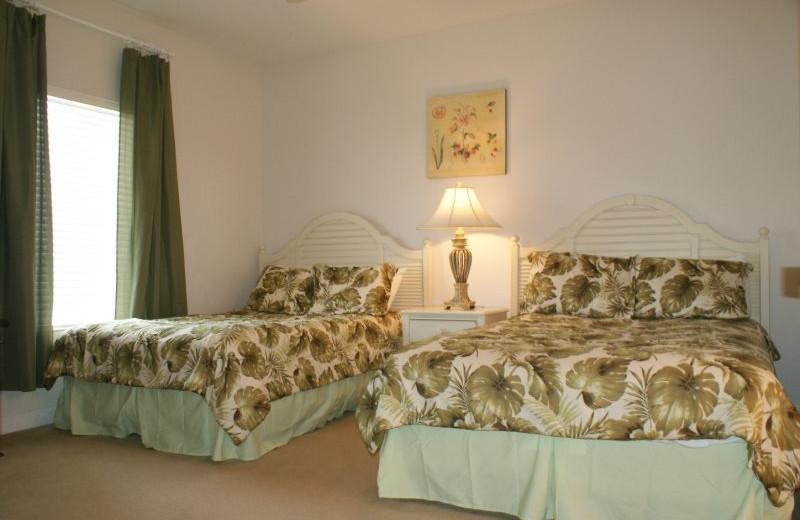 Rental bedroom at Gulf Beach Rentals.