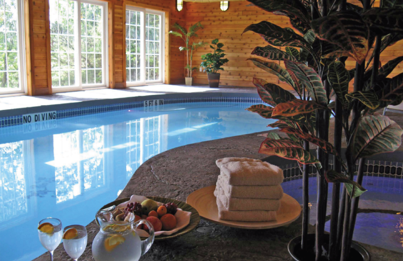 Indoor pool view at The French Manor Inn.