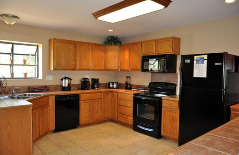 Guest kitchen at Willow Point Resort.