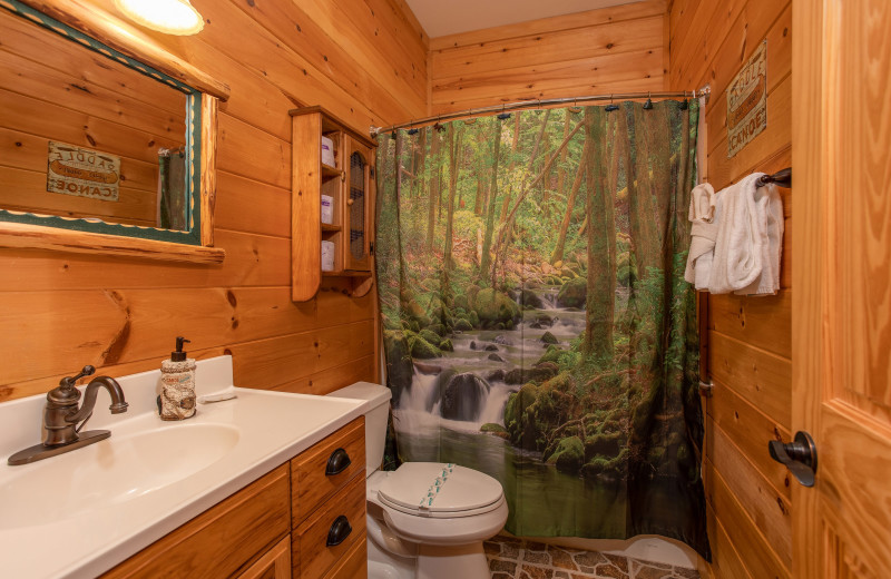 Bathroom at American Patriot Getaways - Great View Lodge.