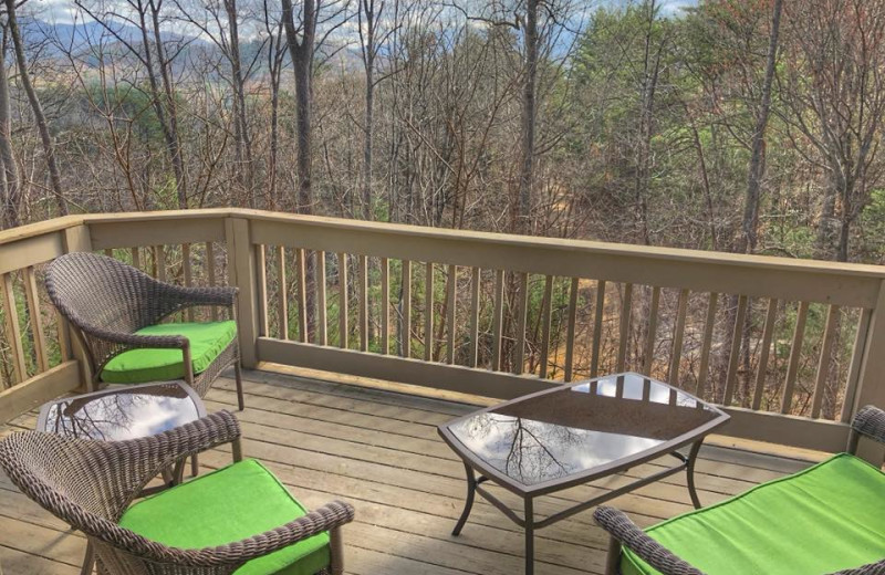 Deck view at Asheville Mountain House.