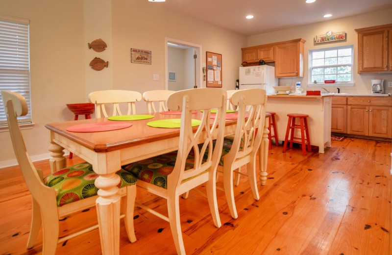 Rental kitchen at Luna Beach Properties.