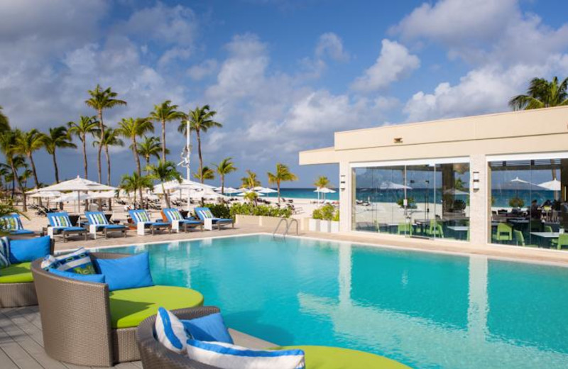 Outdoor pool at Bucuti Beach Resort Aruba.