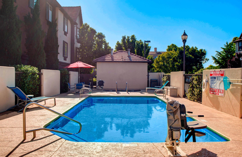 Outdoor pool at TownePlace Suites Fresno.
