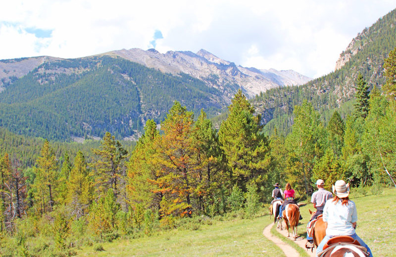 Horseback riding at Mt. Princeton Hot Springs Resort.