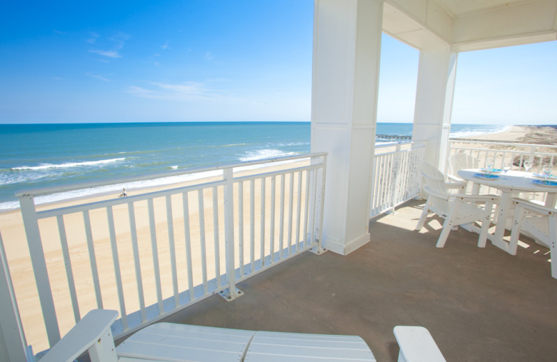 Rental balcony at Sanctuary Vacation Rentals at Sandbridge.