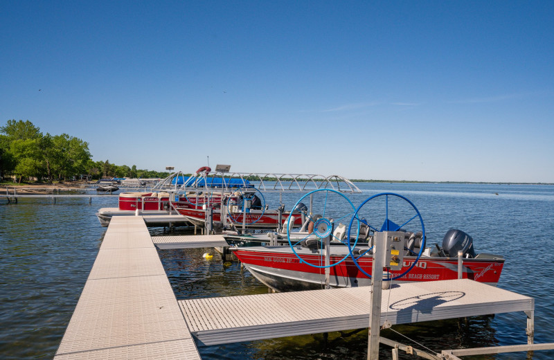 Dock at Otter Tail Beach Resort.