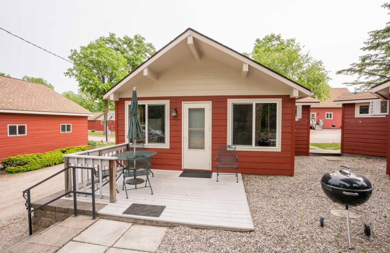 Cabin exterior at Otter Tail Beach Resort.