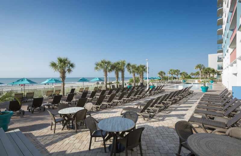 Patio at Paradise Resort.
