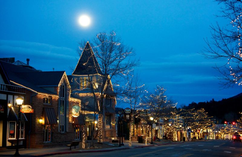 Town near Streamside on Fall River.