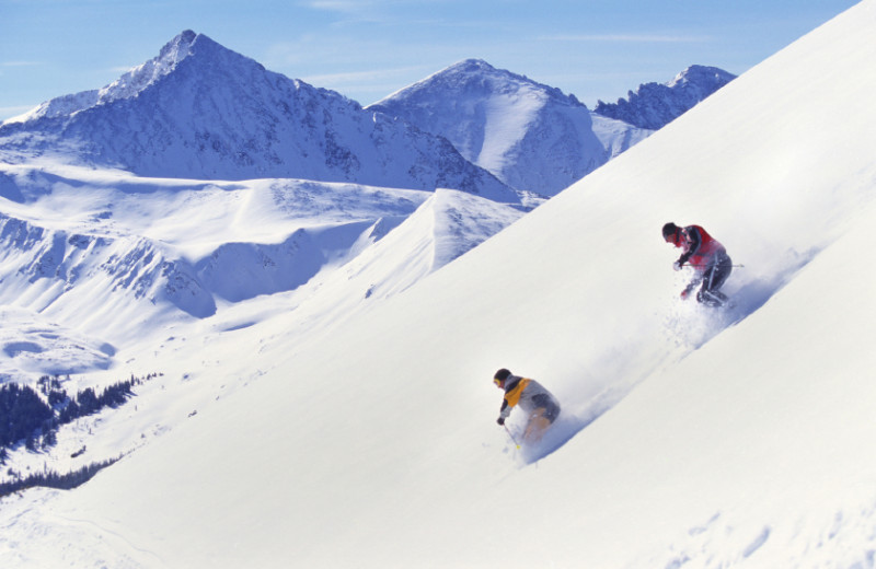 Skiing near Tunnel Mountain Resort.
