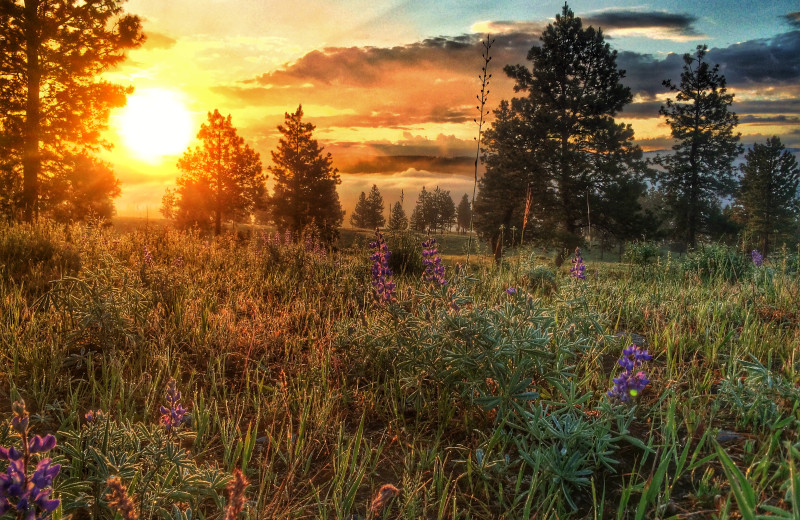 Sunset at Gentry River Ranch.