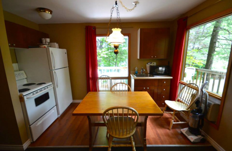 Cabin kitchen at Grand Tappattoo Resort.