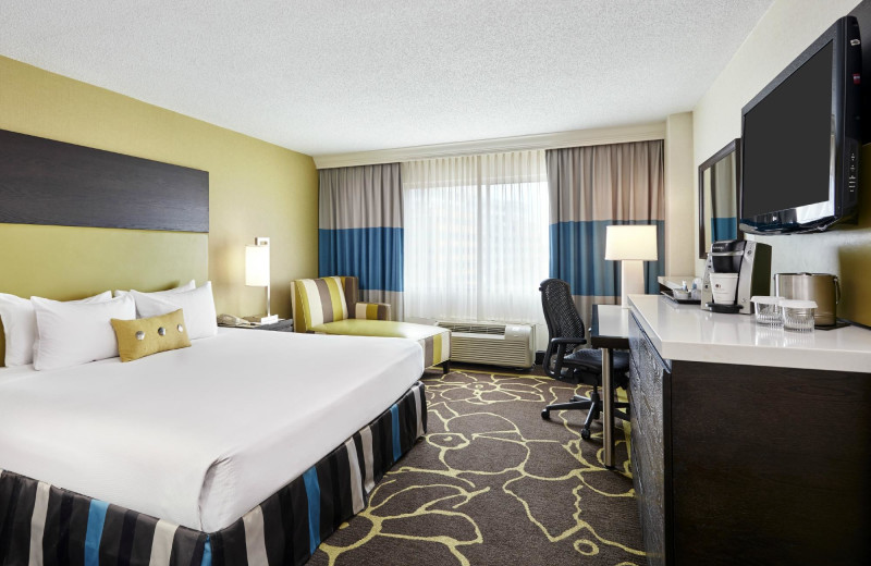 Guest room at Doubletree Hotel Charlotte-Gateway Village.