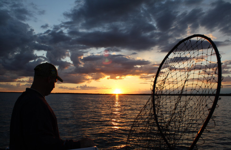 Fishing at Otter Tail Beach Resort.