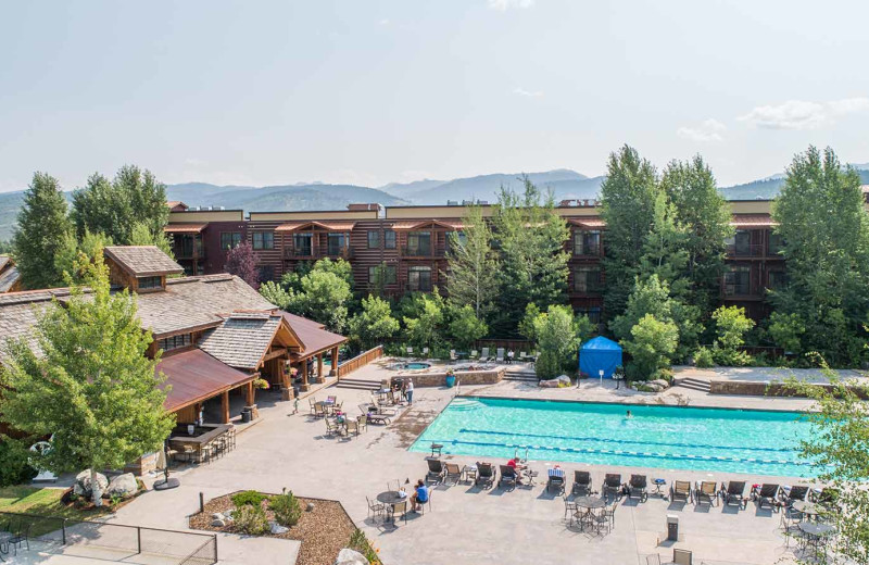 Outdoor pool at Teton Springs Lodge.